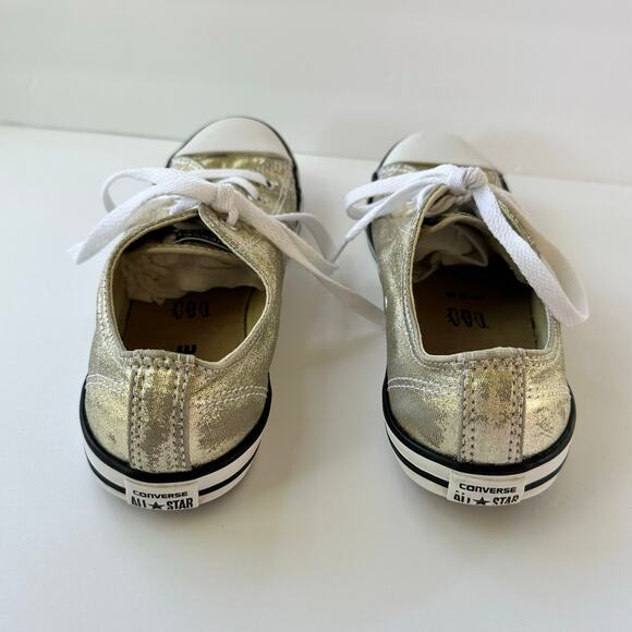 Converse Chuck Taylor All Star Low Top Sneakers in Metallic Gold - Picture 6 of 14